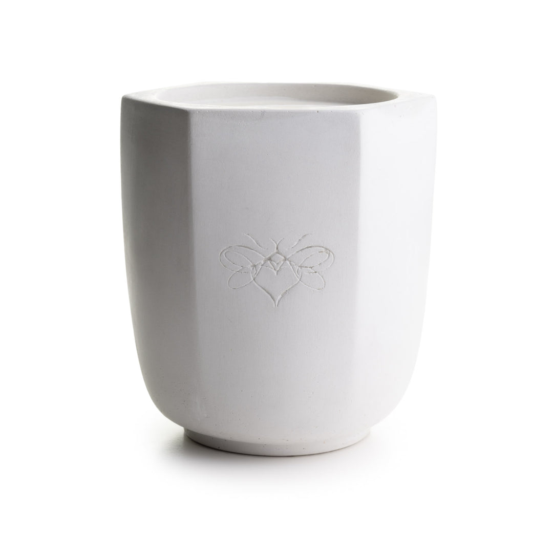 Hive hex candle on white 