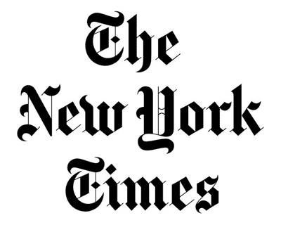 Black The New York Times logo on white 