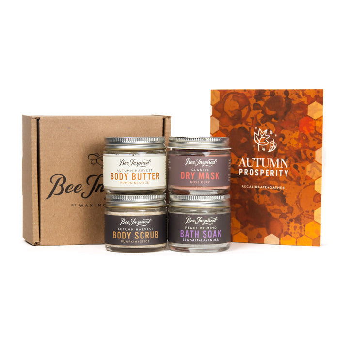 Petite Autumn Prosperity ritual and booklet from Bee Inspired Honey House in Owings Mills against white 