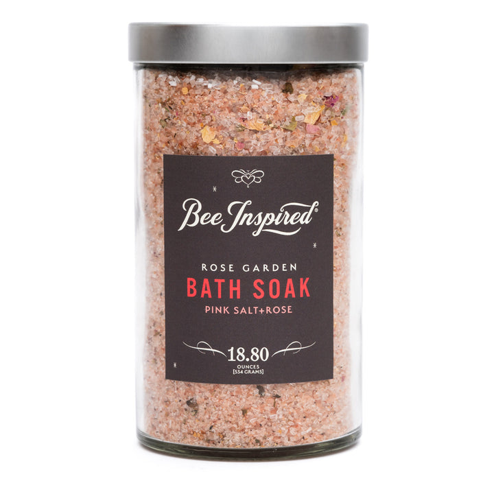 Rose Garden bath soak on white