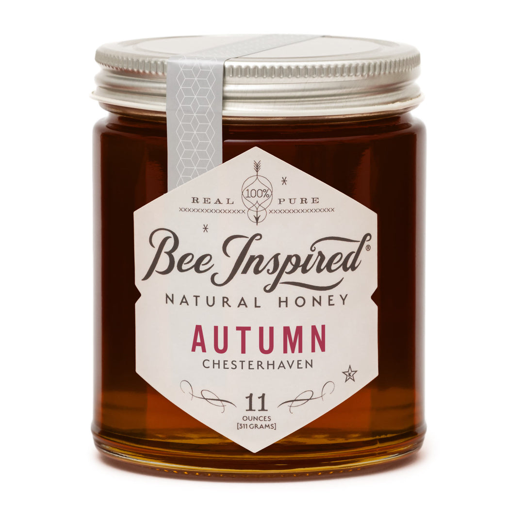 Autumn honey on white 