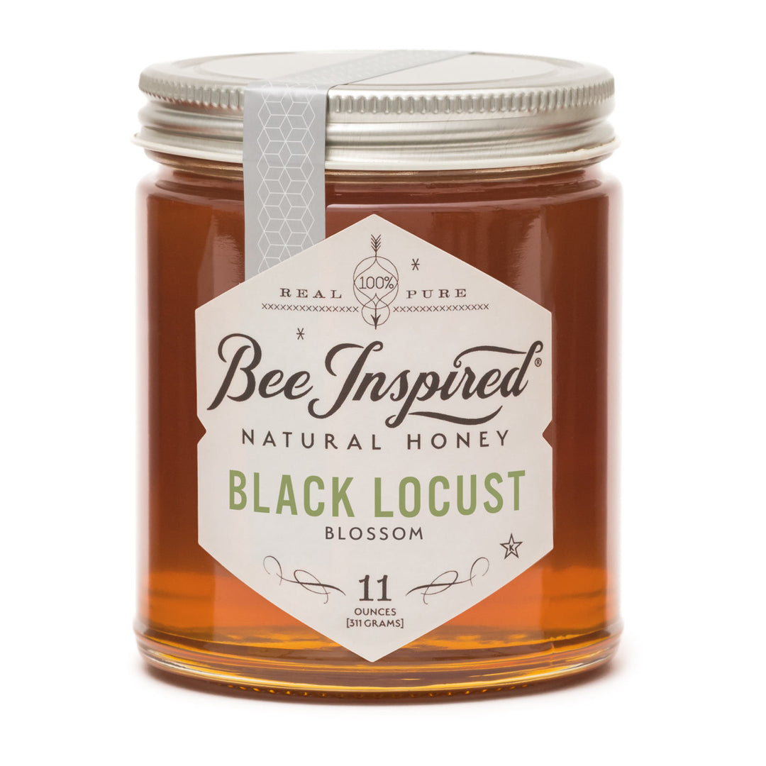 Black Locust honey on white 