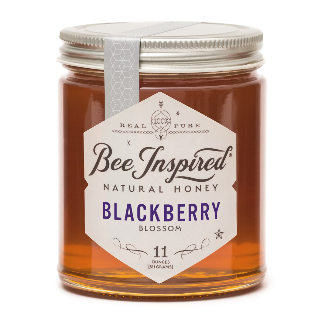 blackberry honey on white