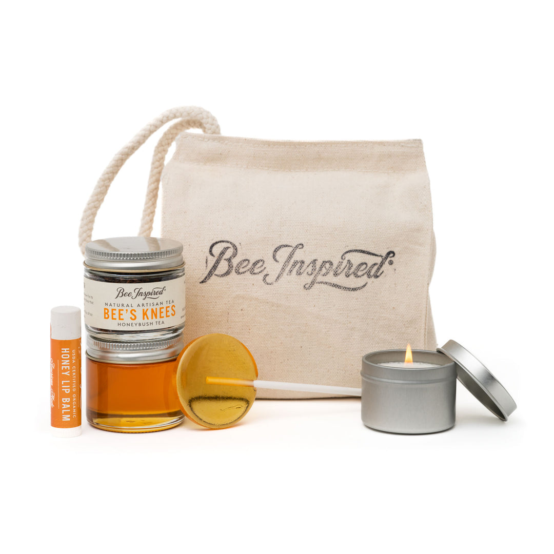 Bee's Knees gift set on white 