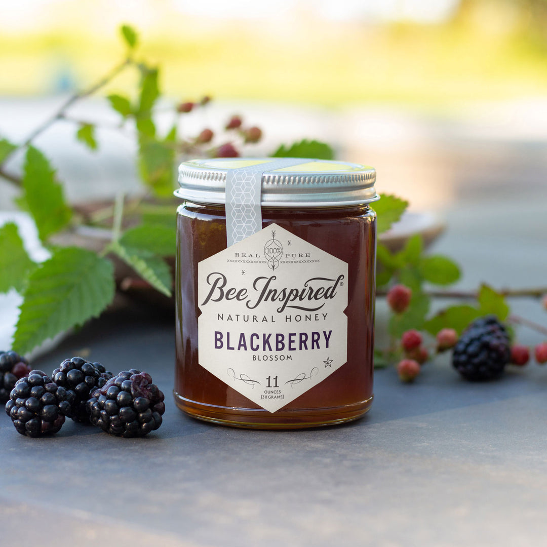 blackberry honey with blackberries