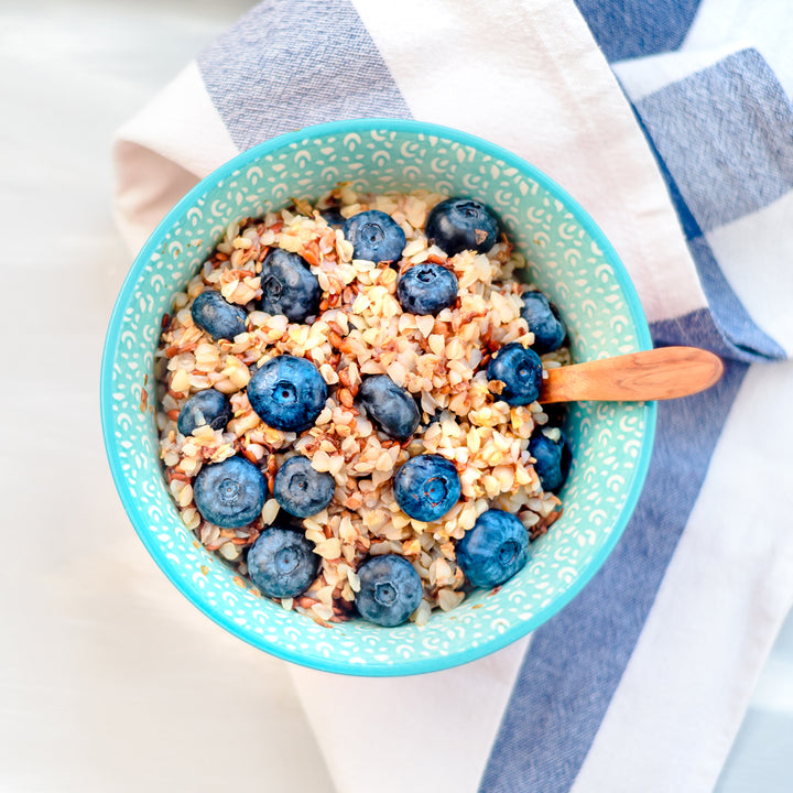 buckwheat breakfast bowl made with buckwheat honey