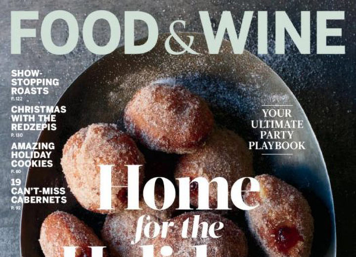 Cover of Food & Wine magazine with baked goods 