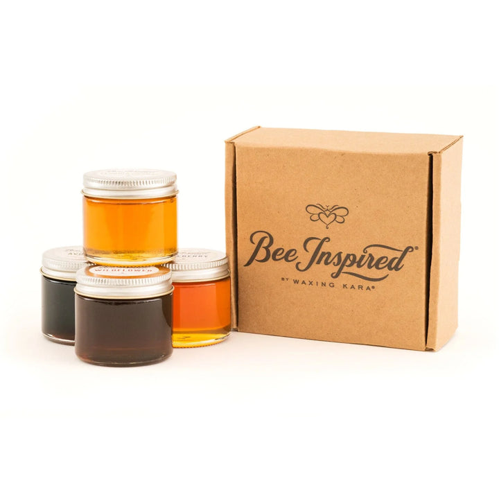 Honey gift box on white 