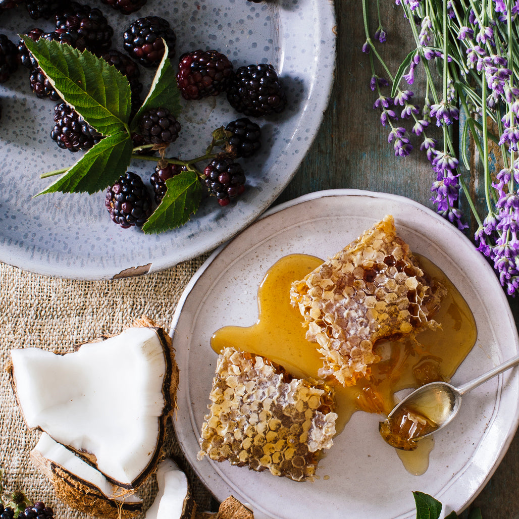 honeycomb on plate