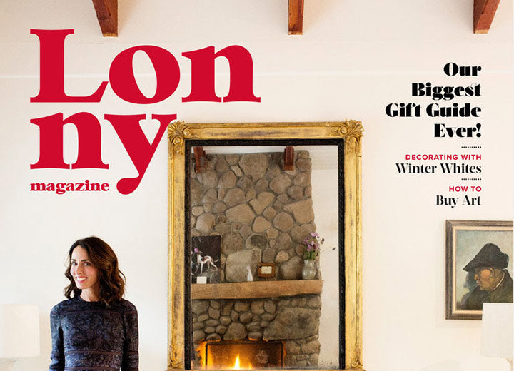 Cover of Lon NY magazine featuring a burning fireplace 