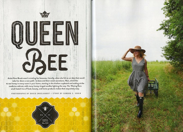 Photograph of Kara in a magazine with headline "Queen Bee" 