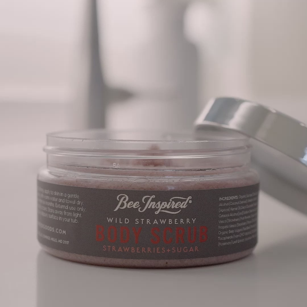 strawberry body scrub from bee inspired honey retail store in owings mills with reviews