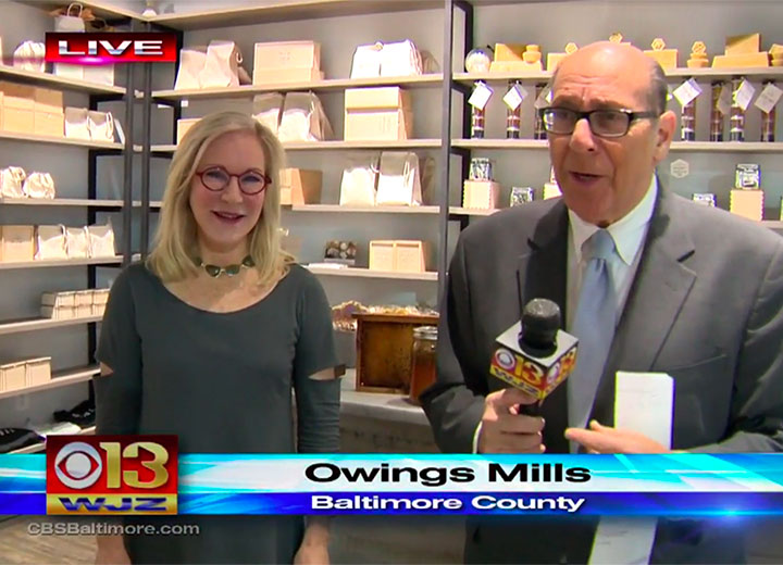 Image of WJZ-13 interview with Kara in Owings Mills 